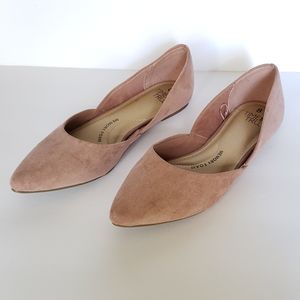 Mauve Pink Suede Flatts
